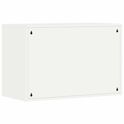 vidaXL Wall Cabinet for Garage with Gas-lift Door White
