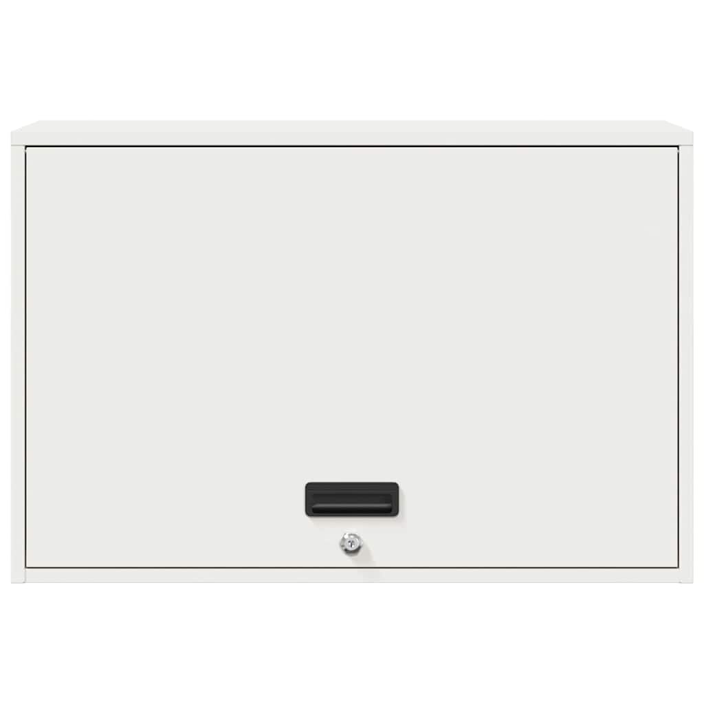 vidaXL Wall Cabinet for Garage with Gas-lift Door White
