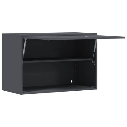 vidaXL Wall Cabinet for Garage with Gas-lift Door Anthracite