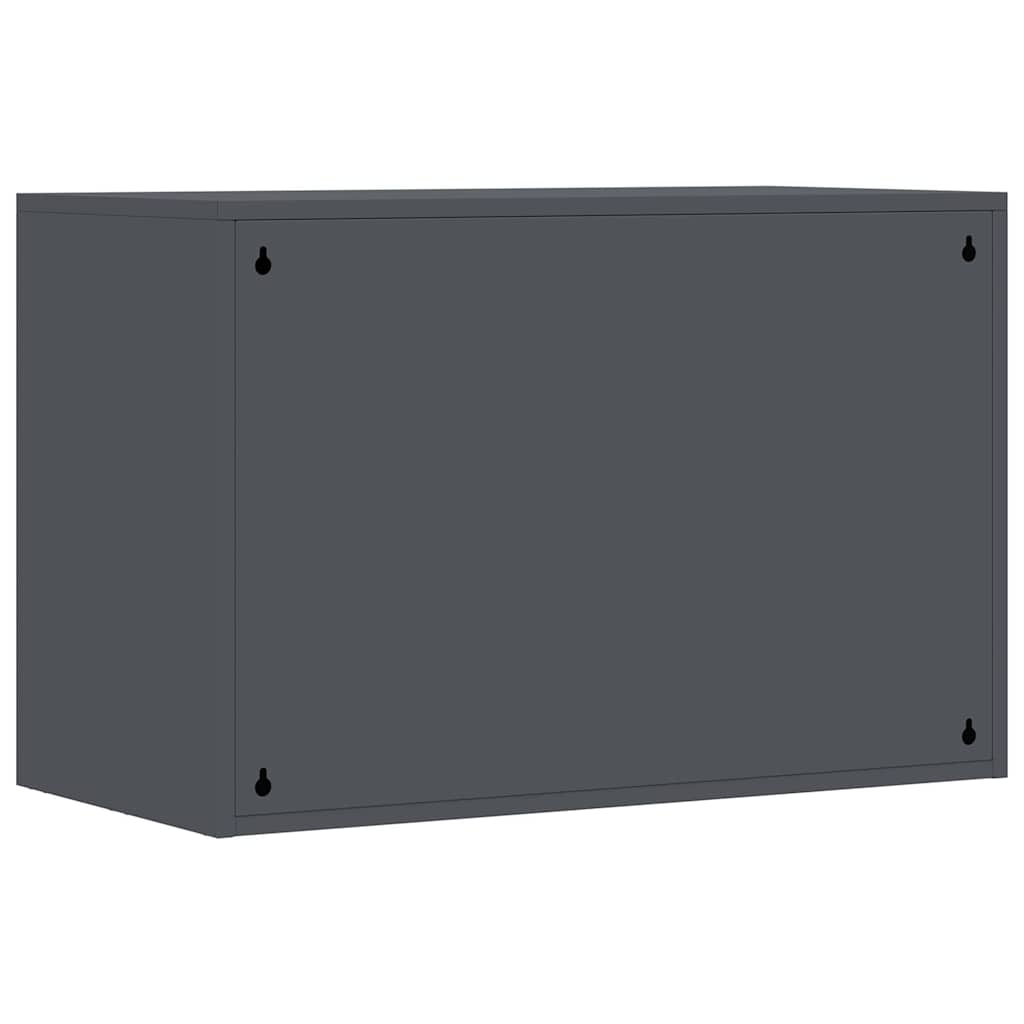 vidaXL Wall Cabinet for Garage with Gas-lift Door Anthracite