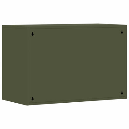 vidaXL Wall Cabinet for Garage with Gas-lift Door Olive green