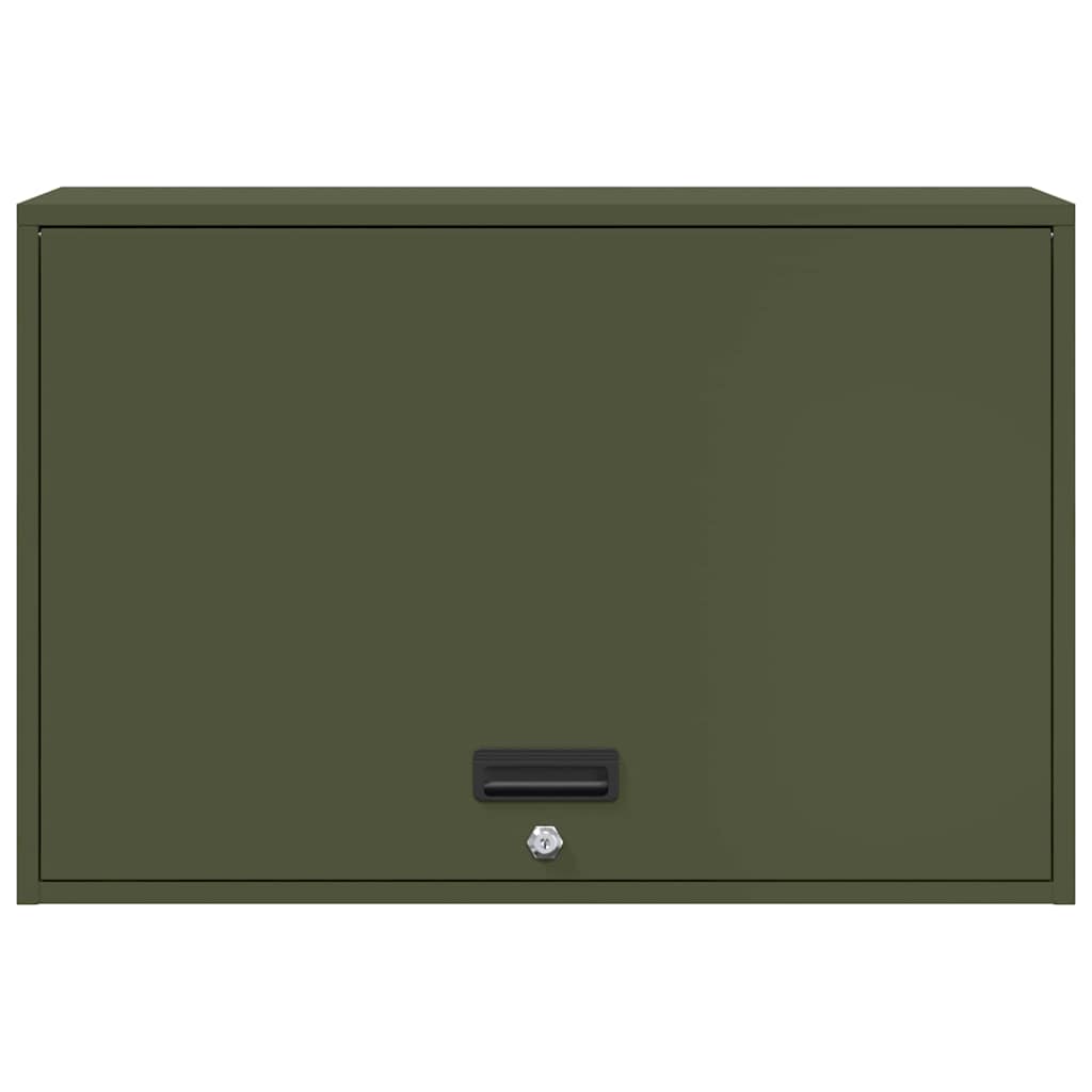 vidaXL Wall Cabinet for Garage with Gas-lift Door Olive green