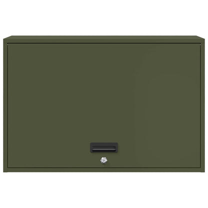 vidaXL Wall Cabinet for Garage with Gas-lift Door Olive green