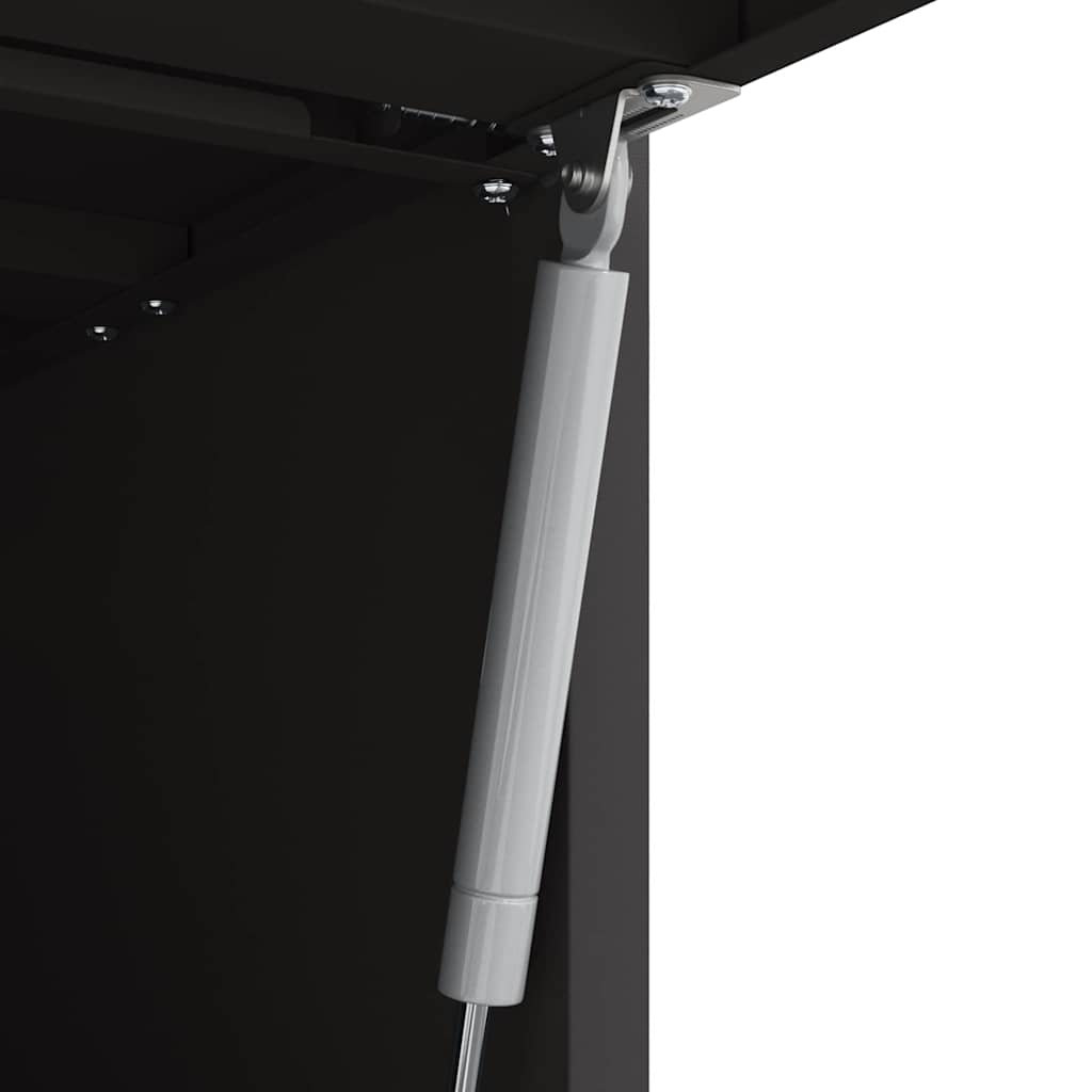vidaXL Wall Cabinet for Garage with Gas-lift Door Black
