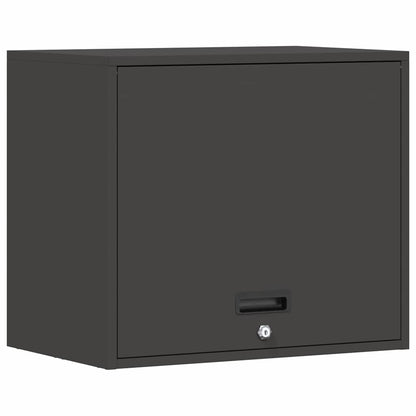 vidaXL Wall Cabinet for Garage with Gas-lift Door Black