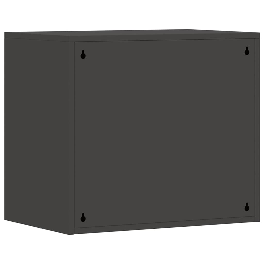 vidaXL Wall Cabinet for Garage with Gas-lift Door Black