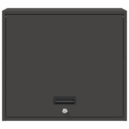 vidaXL Wall Cabinet for Garage with Gas-lift Door Black