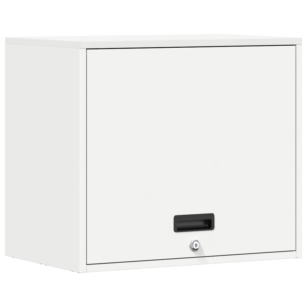vidaXL Wall Cabinet for Garage with Gas-lift Door White