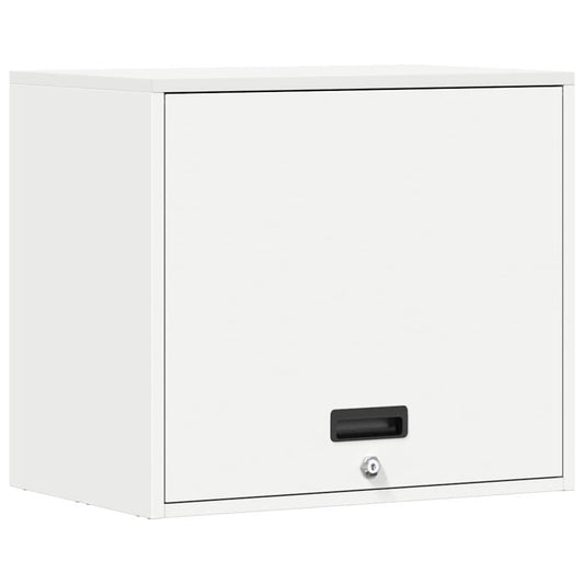vidaXL Wall Cabinet for Garage with Gas-lift Door White