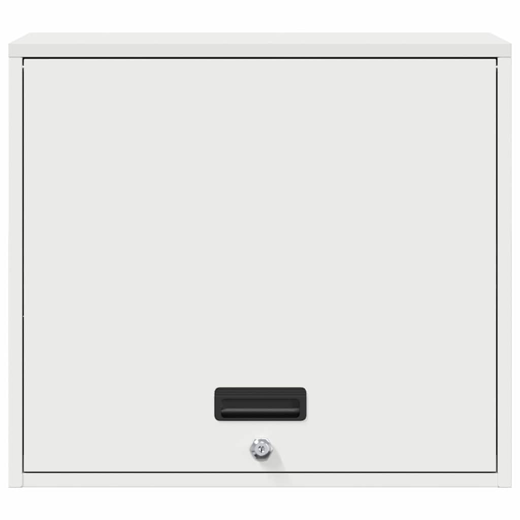 vidaXL Wall Cabinet for Garage with Gas-lift Door White