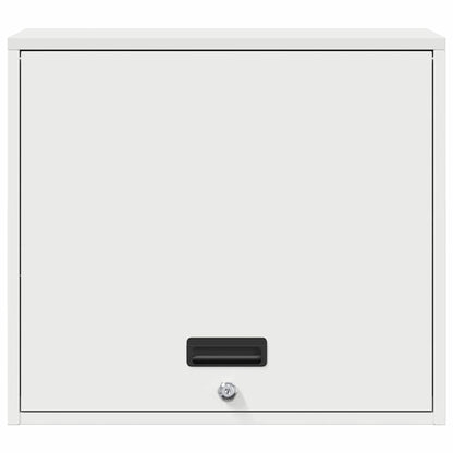 vidaXL Wall Cabinet for Garage with Gas-lift Door White