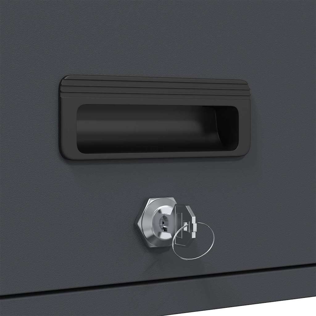vidaXL Wall Cabinet for Garage with Gas-lift Door Anthracite