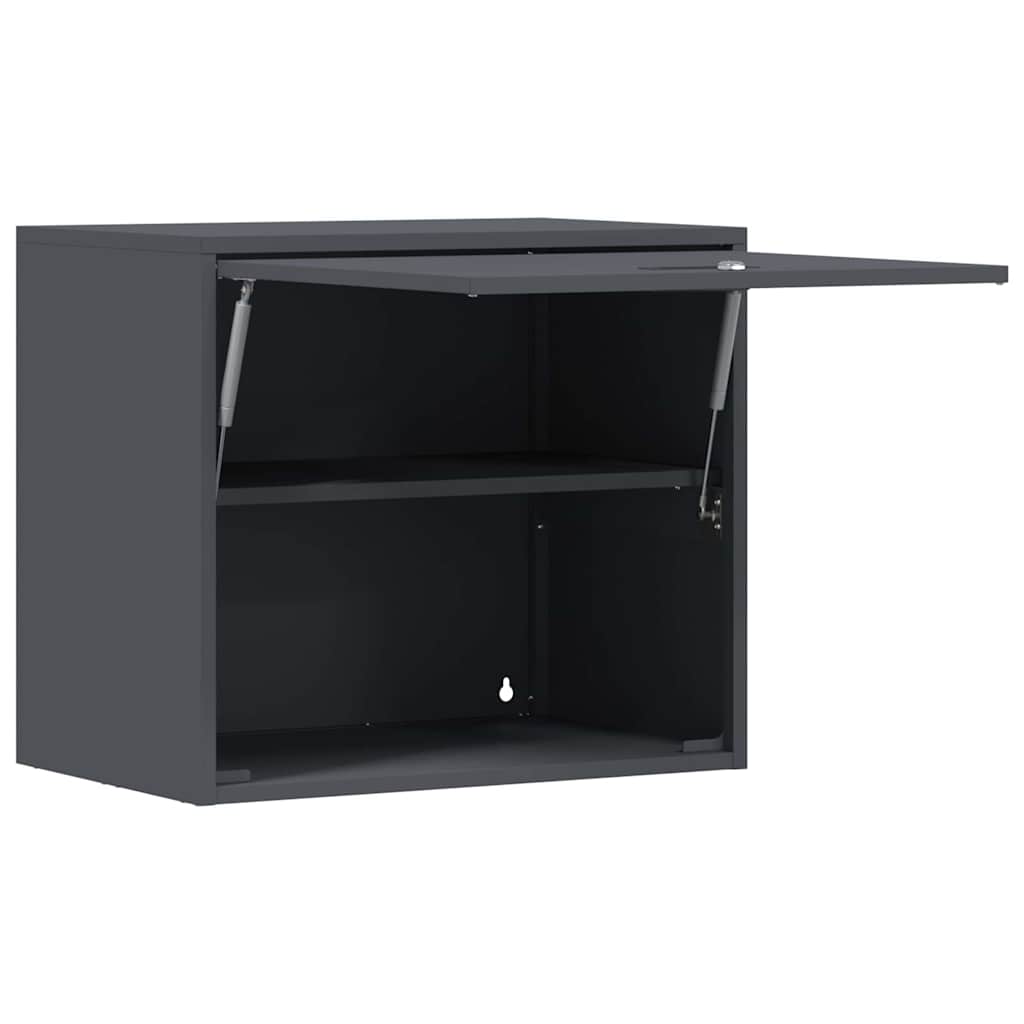 vidaXL Wall Cabinet for Garage with Gas-lift Door Anthracite