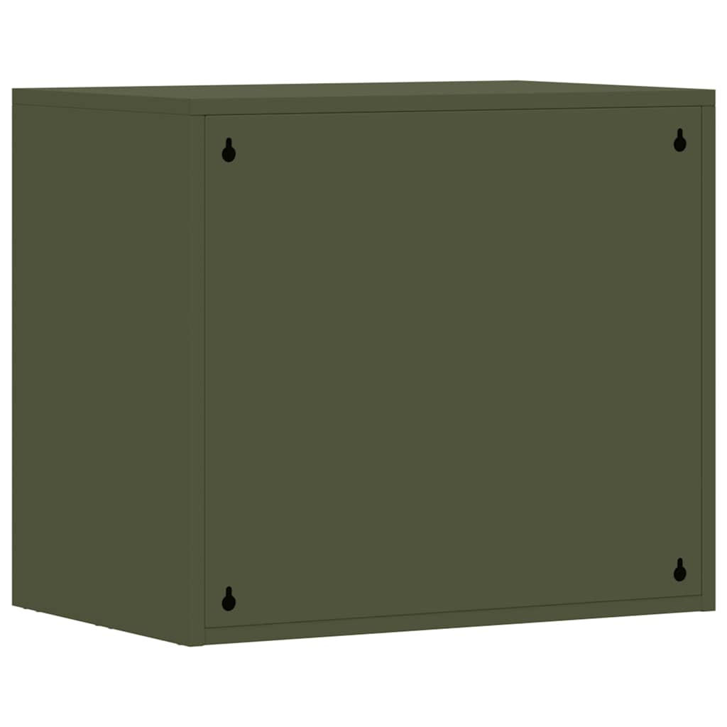 vidaXL Wall Cabinet for Garage with Gas-lift Door Olive green