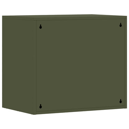 vidaXL Wall Cabinet for Garage with Gas-lift Door Olive green