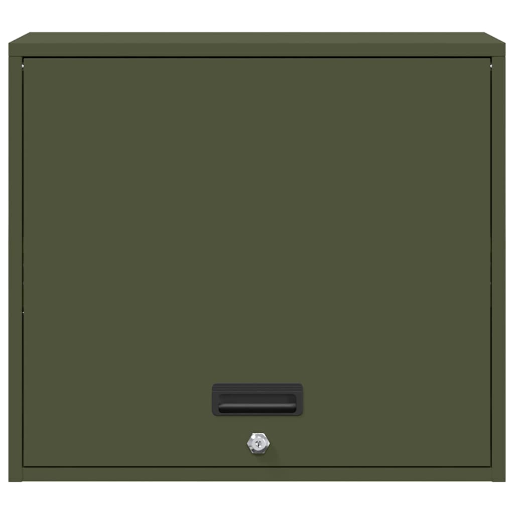 vidaXL Wall Cabinet for Garage with Gas-lift Door Olive green