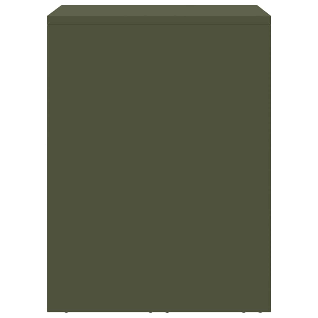 vidaXL Wall Cabinet for Garage with Gas-lift Door Olive green