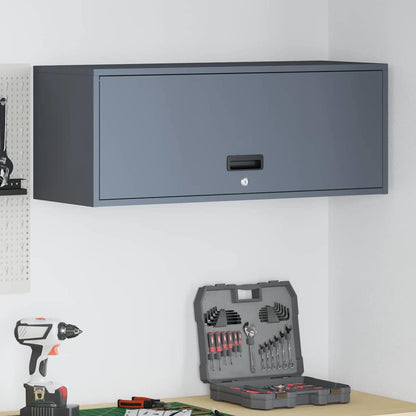 vidaXL Wall Cabinet for Garage with Gas-lift Door Anthracite