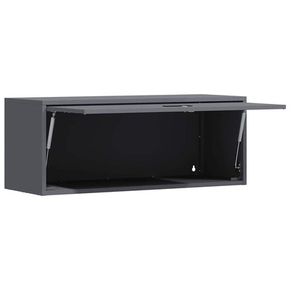 vidaXL Wall Cabinet for Garage with Gas-lift Door Anthracite