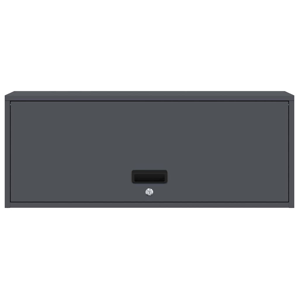 vidaXL Wall Cabinet for Garage with Gas-lift Door Anthracite