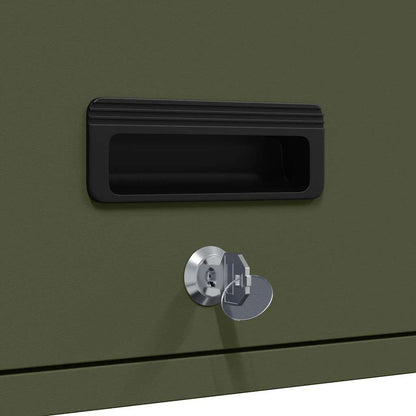 vidaXL Wall Cabinet for Garage with Gas-lift Door Olive green