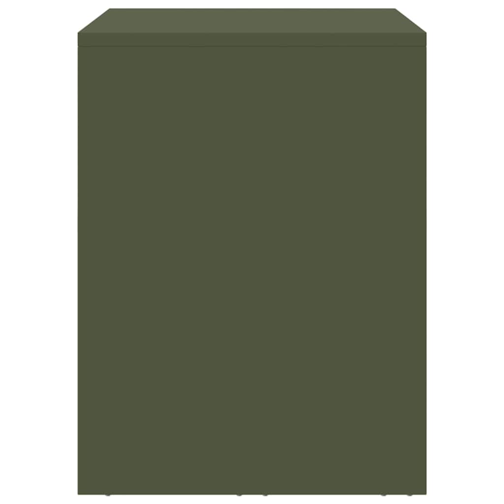 vidaXL Wall Cabinet for Garage with Gas-lift Door Olive green