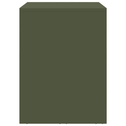 vidaXL Wall Cabinet for Garage with Gas-lift Door Olive green