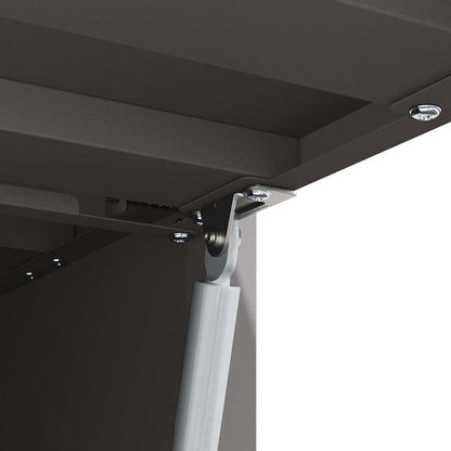vidaXL Wall Cabinet for Garage with Gas-lift Door Black