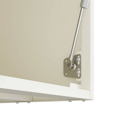 vidaXL Wall Cabinet for Garage with Gas-lift Door White