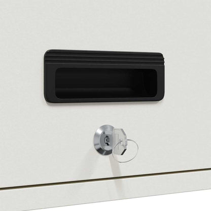vidaXL Wall Cabinet for Garage with Gas-lift Door White