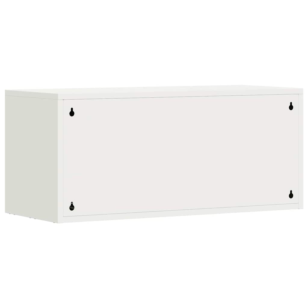 vidaXL Wall Cabinet for Garage with Gas-lift Door White