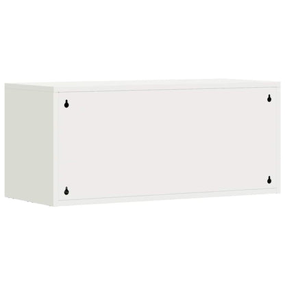 vidaXL Wall Cabinet for Garage with Gas-lift Door White