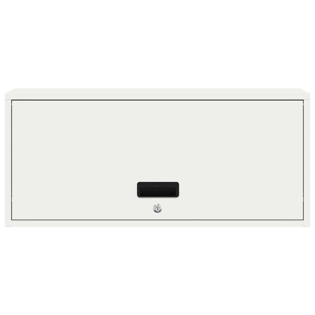 vidaXL Wall Cabinet for Garage with Gas-lift Door White