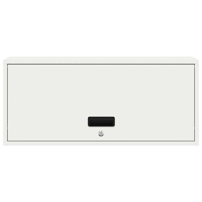 vidaXL Wall Cabinet for Garage with Gas-lift Door White