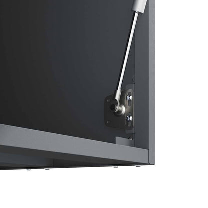 vidaXL Wall Cabinet for Garage with Gas-lift Door Anthracite