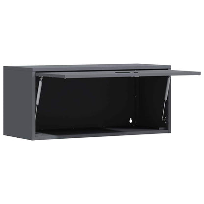 vidaXL Wall Cabinet for Garage with Gas-lift Door Anthracite