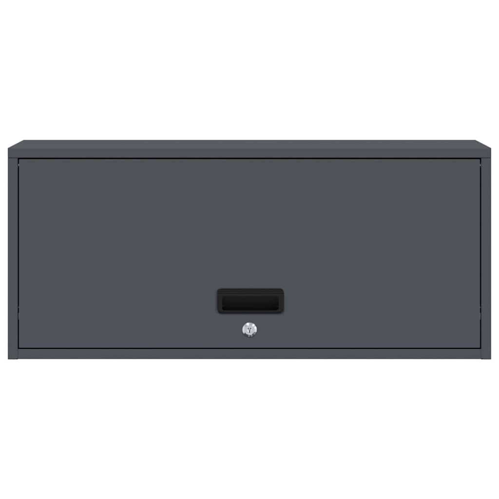 vidaXL Wall Cabinet for Garage with Gas-lift Door Anthracite