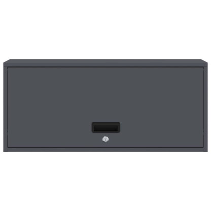 vidaXL Wall Cabinet for Garage with Gas-lift Door Anthracite