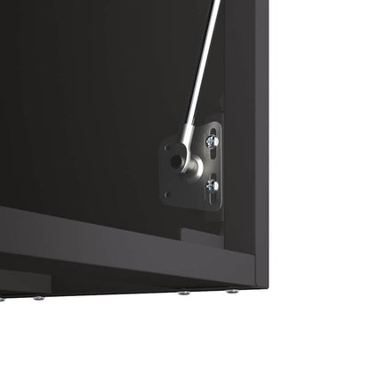 vidaXL Wall Cabinet for Garage with Gas-lift Door Black