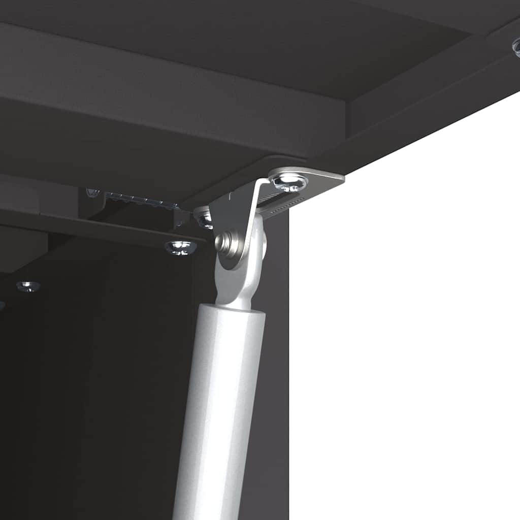 vidaXL Wall Cabinet for Garage with Gas-lift Door Black