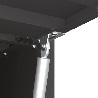 vidaXL Wall Cabinet for Garage with Gas-lift Door Black