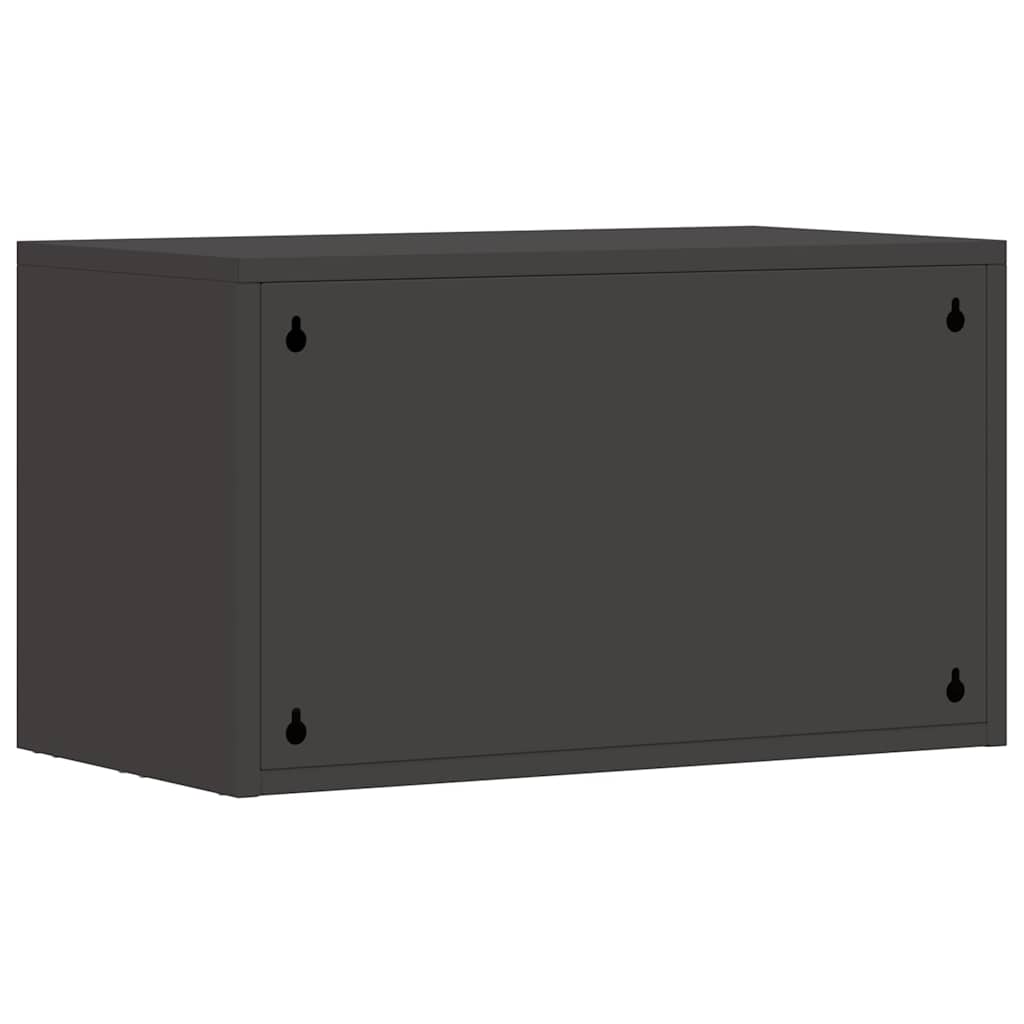 vidaXL Wall Cabinet for Garage with Gas-lift Door Black