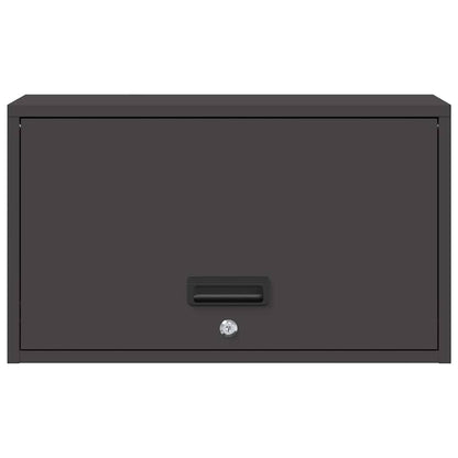 vidaXL Wall Cabinet for Garage with Gas-lift Door Black