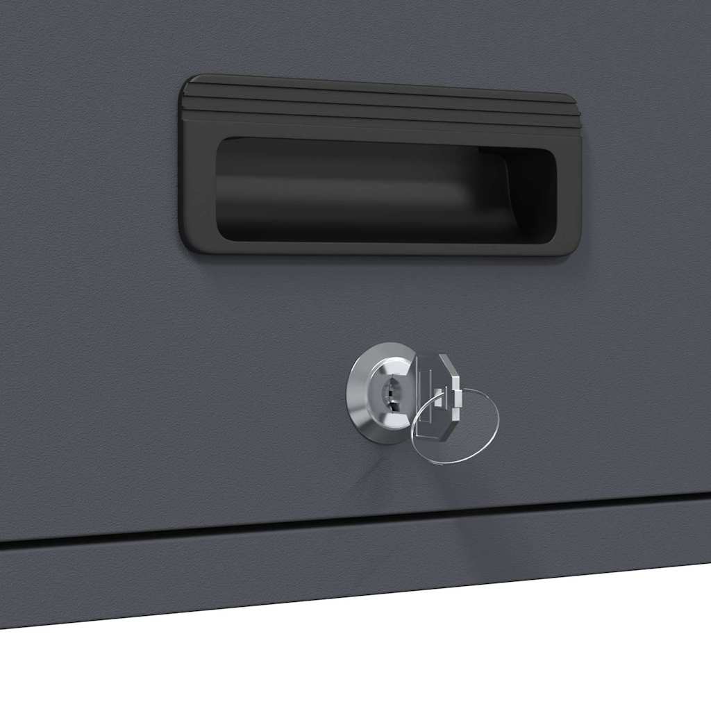 vidaXL Wall Cabinet for Garage with Gas-lift Door Anthracite