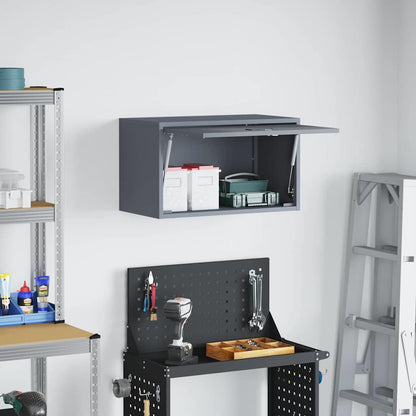 vidaXL Wall Cabinet for Garage with Gas-lift Door Anthracite
