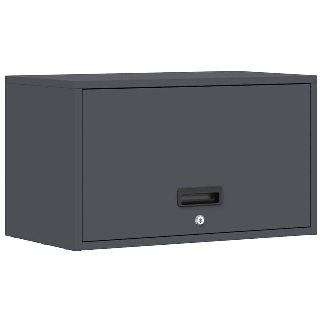 vidaXL Wall Cabinet for Garage with Gas-lift Door Anthracite
