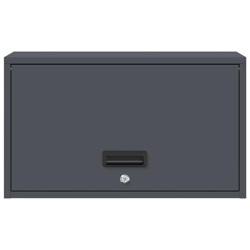 vidaXL Wall Cabinet for Garage with Gas-lift Door Anthracite