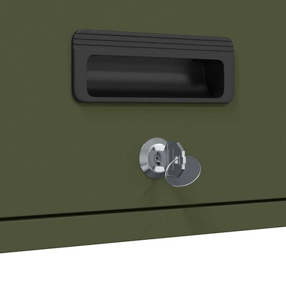 vidaXL Wall Cabinet for Garage with Gas-lift Door Olive green
