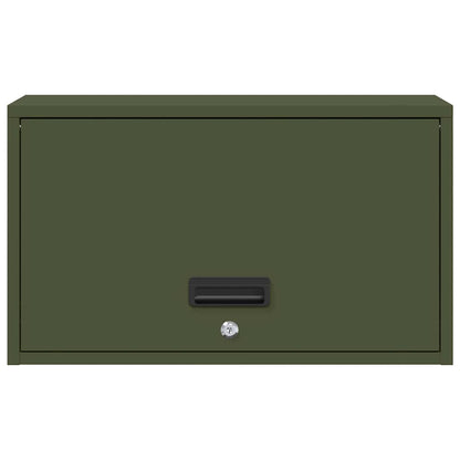 vidaXL Wall Cabinet for Garage with Gas-lift Door Olive green