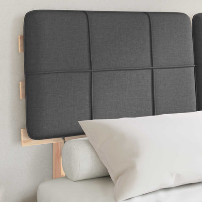 vidaXL Bed Frame with Upholstered Headboard Natural and Dark grey